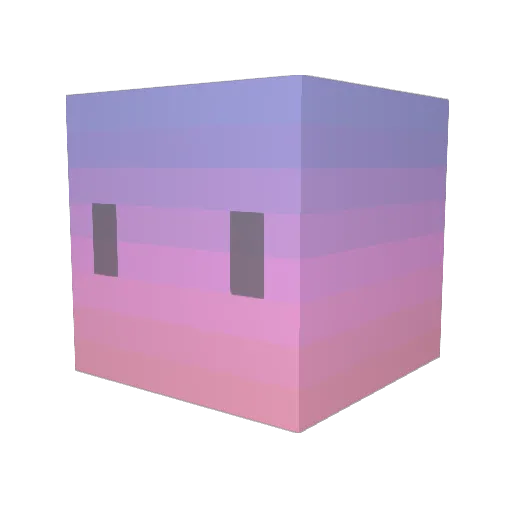 MAXIS14 Minecraft avatar head, 3D render