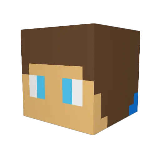 MAXI_JAZZ Minecraft avatar head, 3D render