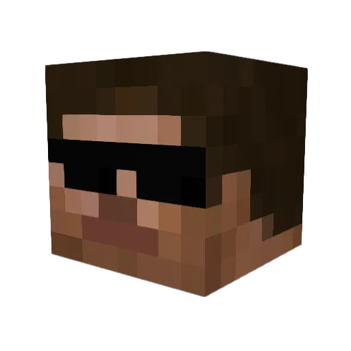 MAXLROSE Minecraft avatar head, 3D render