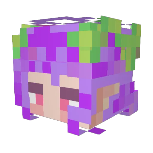 MAXNOIZ Minecraft avatar head, 3D render