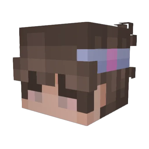 MAXQ3303 Minecraft avatar head, 3D render
