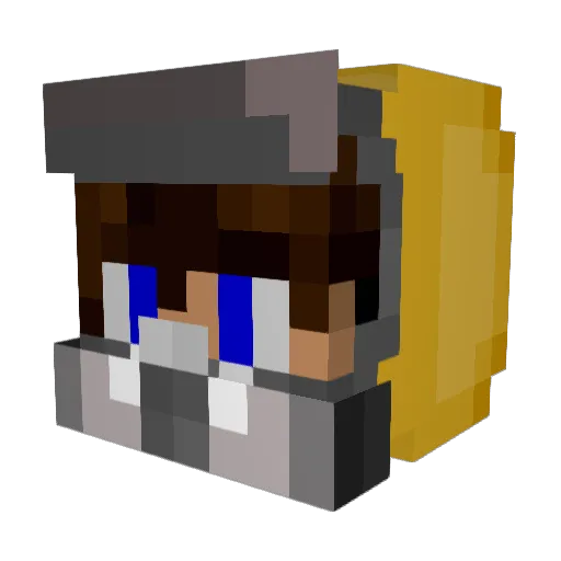 MAXUKIKK Minecraft avatar head, 3D render