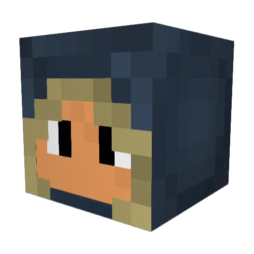 MAX_62 Minecraft avatar head, 3D render