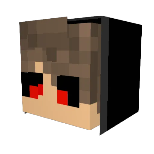 MAX_8888 Minecraft avatar head, 3D render