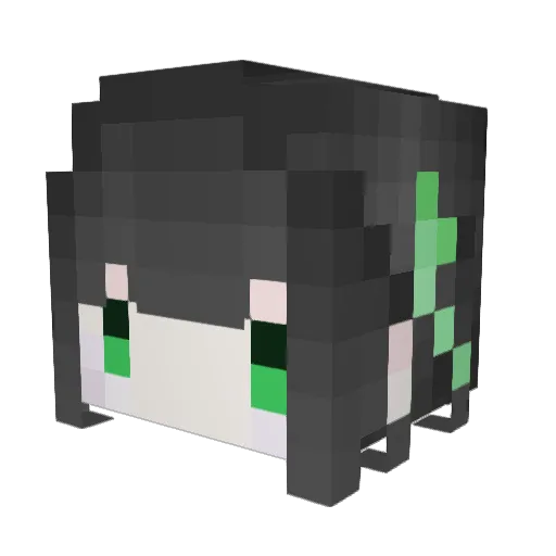 MAXas01 Minecraft avatar head, 3D render