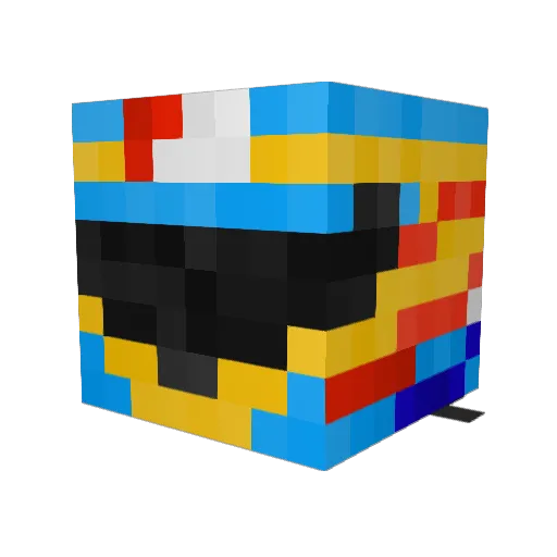 MAXconTROLL Minecraft avatar head, 3D render