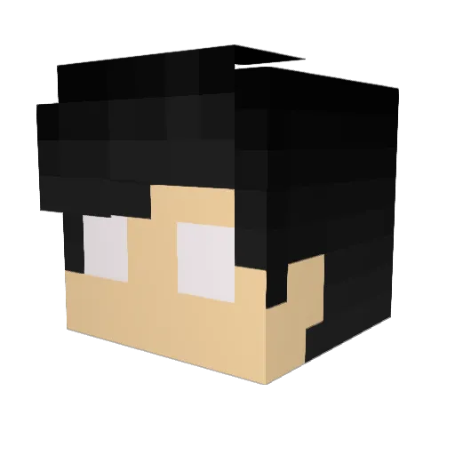 MAXzra Minecraft avatar head, 3D render