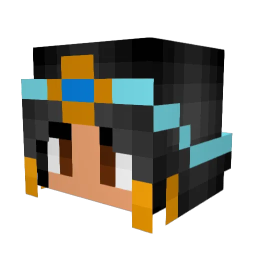 MAYAME123 Minecraft avatar head, 3D render
