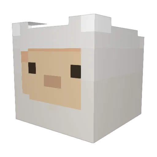 MAYBE1228 Minecraft avatar head, 3D render