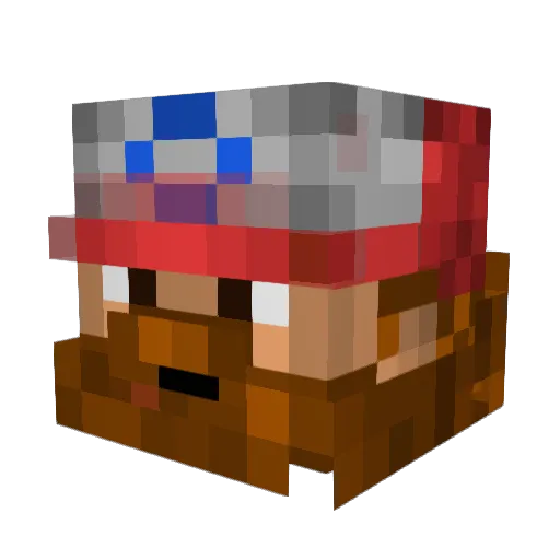 MAYER_812 Minecraft avatar head, 3D render