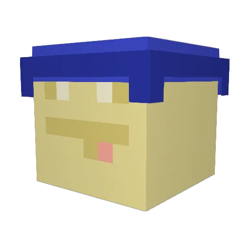 MAYO1337 Minecraft avatar head, 3D render