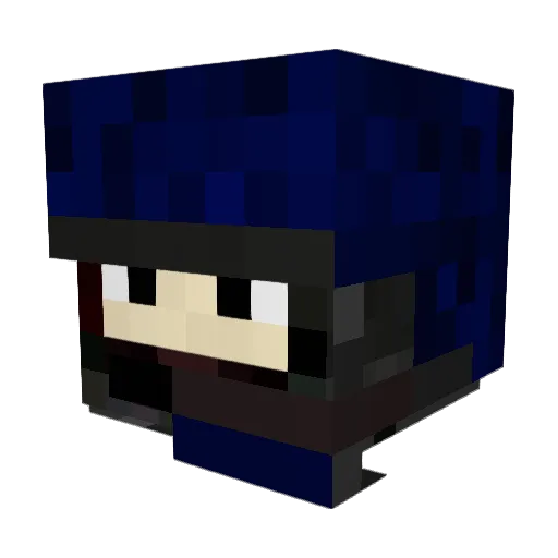 MAYTION Minecraft avatar head, 3D render