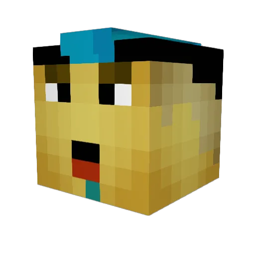 MAYURI08 Minecraft avatar head, 3D render