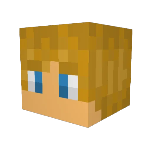 MAZ1N378 Minecraft avatar head, 3D render