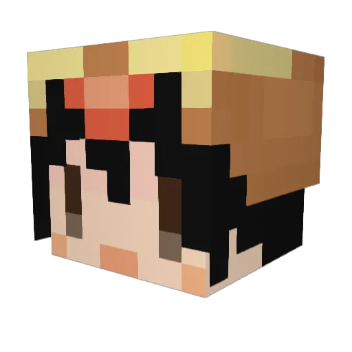 MAZElaby Minecraft avatar head, 3D render