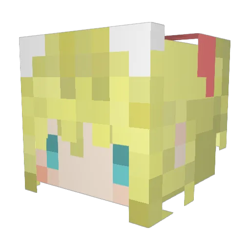 MAZIMI Minecraft avatar head, 3D render