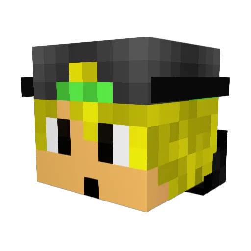 MAZKIARAN Minecraft avatar head, 3D render