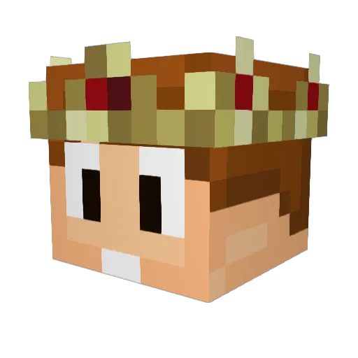 MA_03 Minecraft avatar head, 3D render