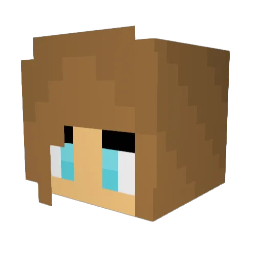 MB0724 Minecraft avatar head, 3D render