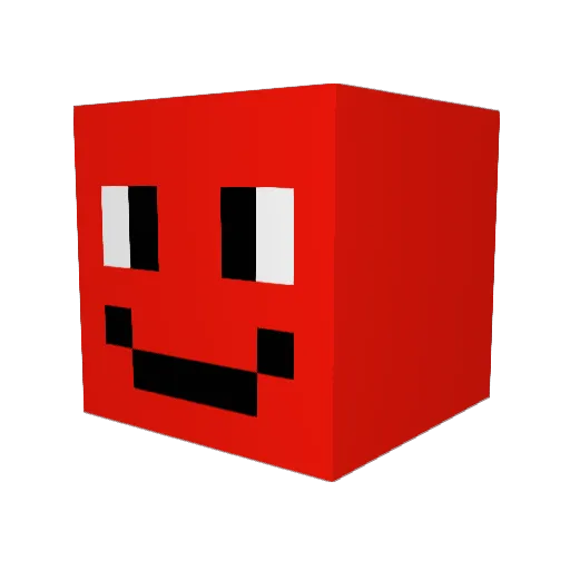 MBAPPLE Minecraft avatar head, 3D render