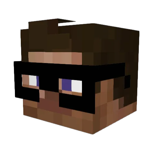 MBB23 Minecraft avatar head, 3D render