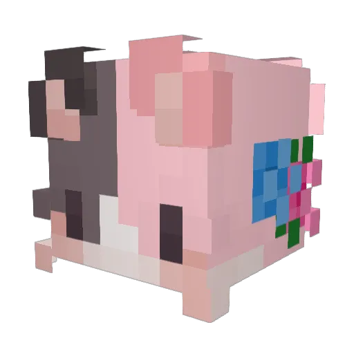 MBCka Minecraft avatar head, 3D render