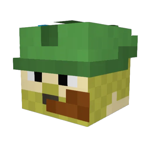 MBFahrer Minecraft avatar head, 3D render