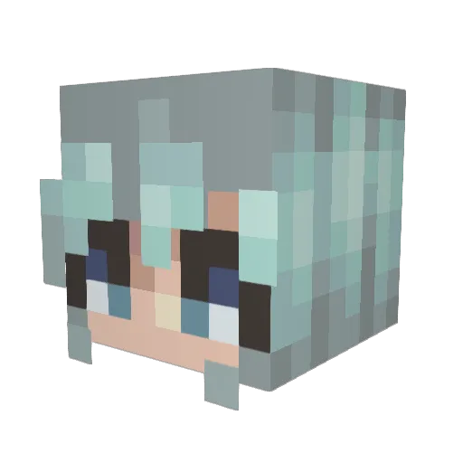 MBOM12 Minecraft avatar head, 3D render