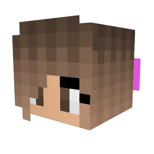 MBR001 Minecraft avatar head, 3D render