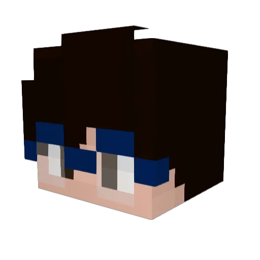 MB_0499 Minecraft avatar head, 3D render