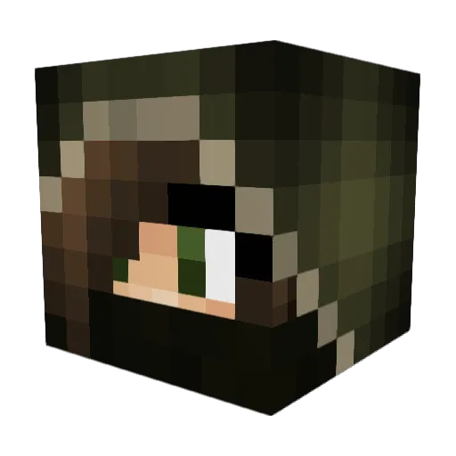 MBcatty13 Minecraft avatar head, 3D render