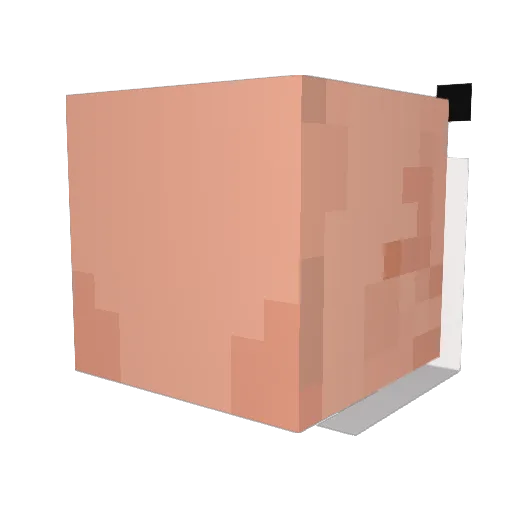 MBdream Minecraft avatar head, 3D render