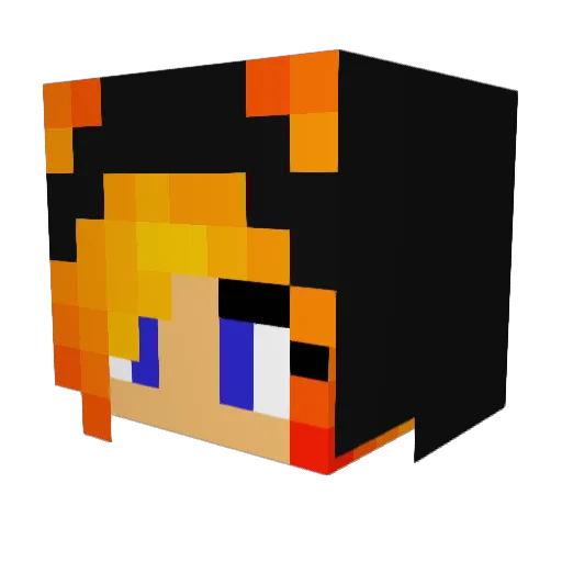 MBillye Minecraft avatar head, 3D render