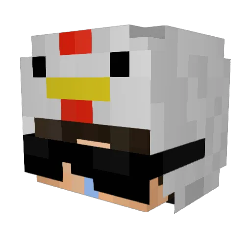 MBunS Minecraft avatar head, 3D render
