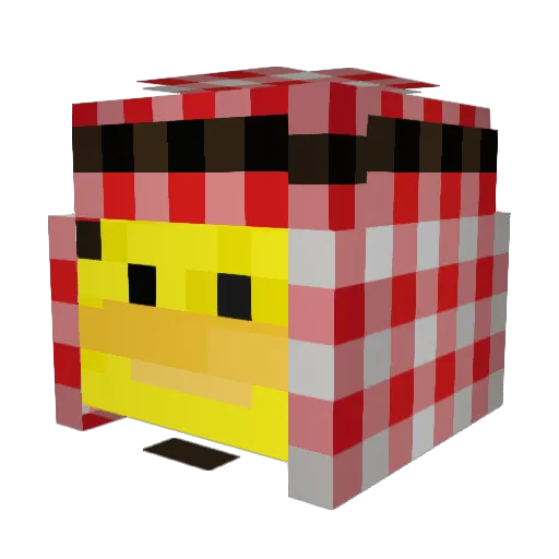 MBx08 Minecraft avatar head, 3D render