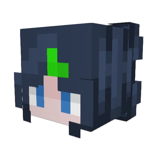 MC00wolrd Minecraft avatar head, 3D render