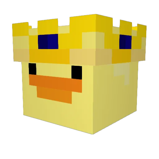 MCA1 Minecraft avatar head, 3D render