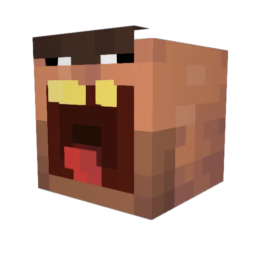 MCAdipositas Minecraft avatar head, 3D render