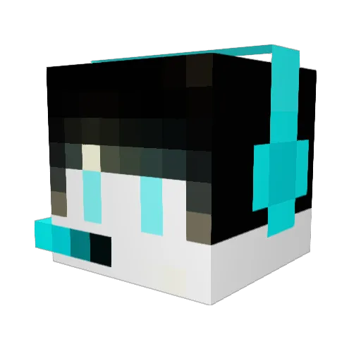 MCB171 Minecraft avatar head, 3D render