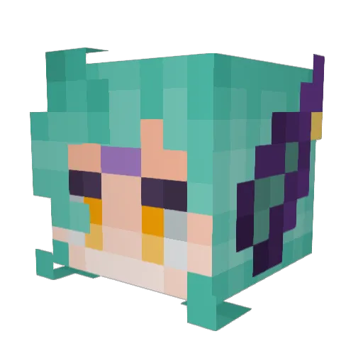 MCBenjaPro777 Minecraft avatar head, 3D render