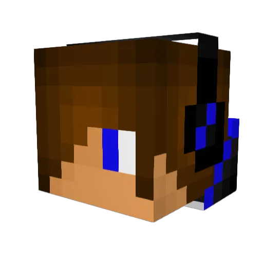 MCBoss107 Minecraft avatar head, 3D render