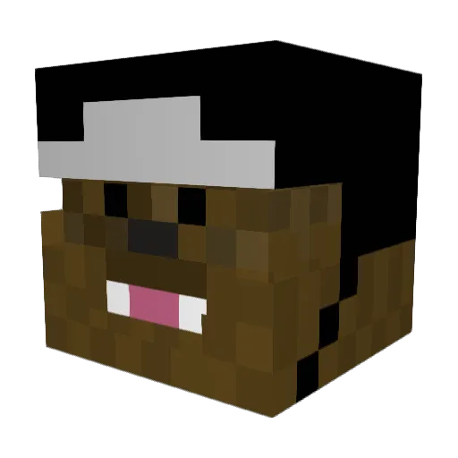 MCBuildCraftDE Minecraft avatar head, 3D render