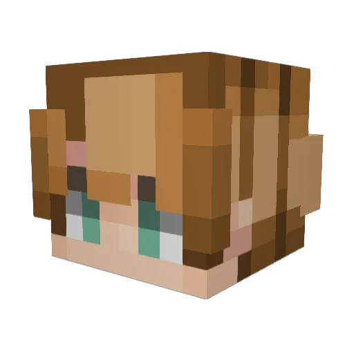 MCBurgerWarrior Minecraft avatar head, 3D render