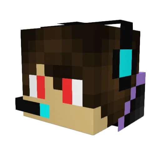 MCCREEX Minecraft avatar head, 3D render
