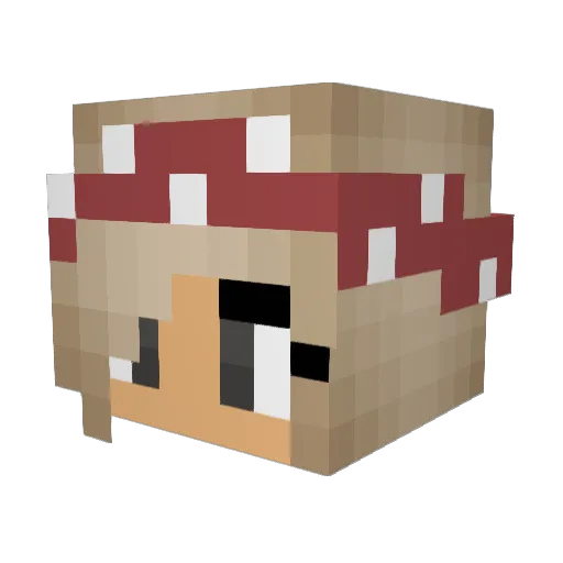 MCCRO Minecraft avatar head, 3D render