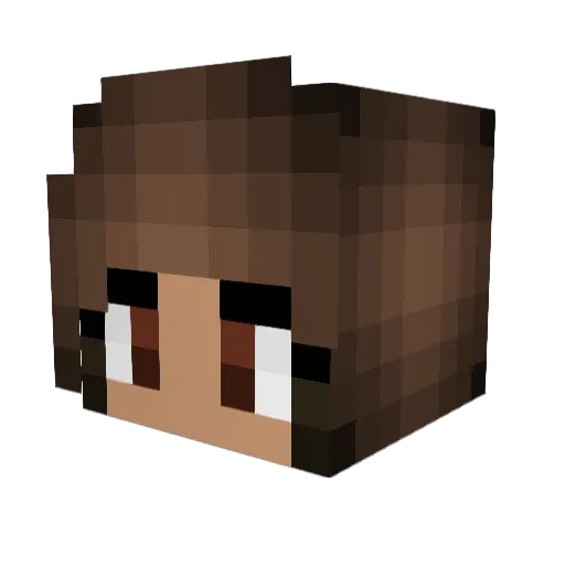 MCCailey Minecraft avatar head, 3D render