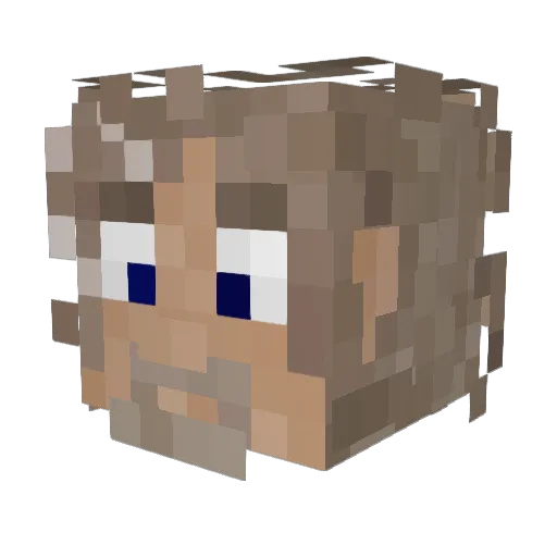 MCChipo Minecraft avatar head, 3D render
