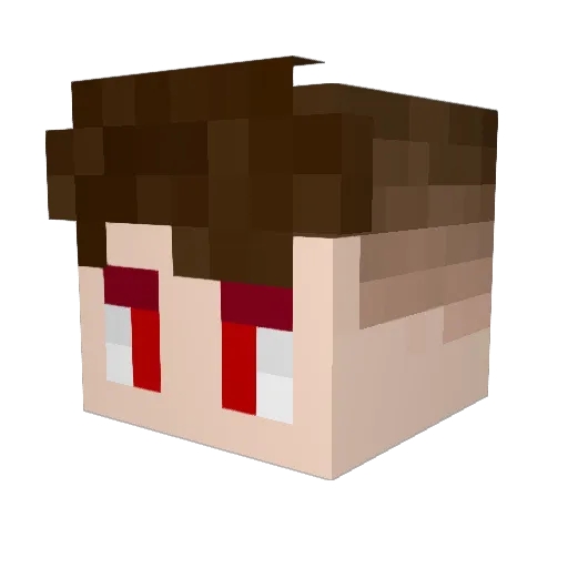MCClark Minecraft avatar head, 3D render