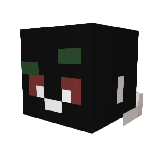 MCCraftManfred Minecraft avatar head, 3D render