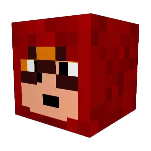 MCDestroyer619 Minecraft avatar head, 3D render